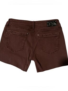 Buckle Black low rise cut off maroon Jean shorts size 27